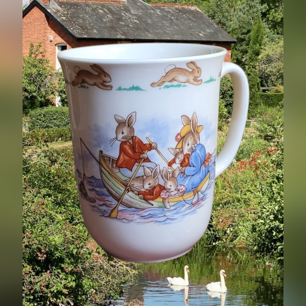 Royal Doulton Bunnykins Mug with Red Accents